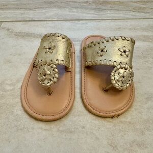 9-12 month Jack Rogers Sandals Platinum (Size 4) Toddler